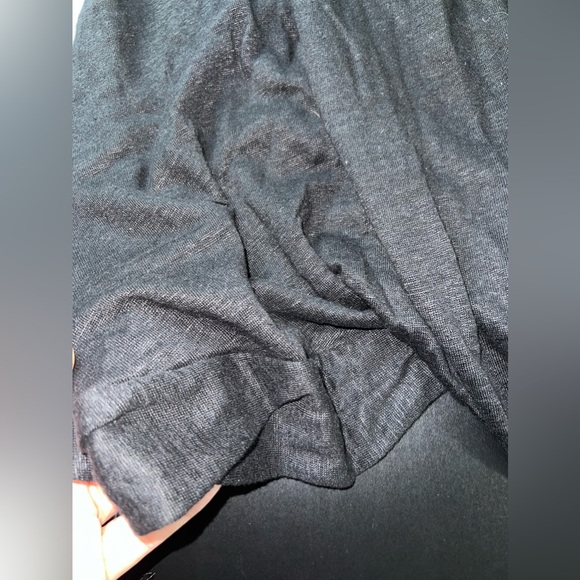 J.Jill Love Linen Solid Black 100% Linen Knot Draped Tank Size 2XL EUC - Picture 3 of 6